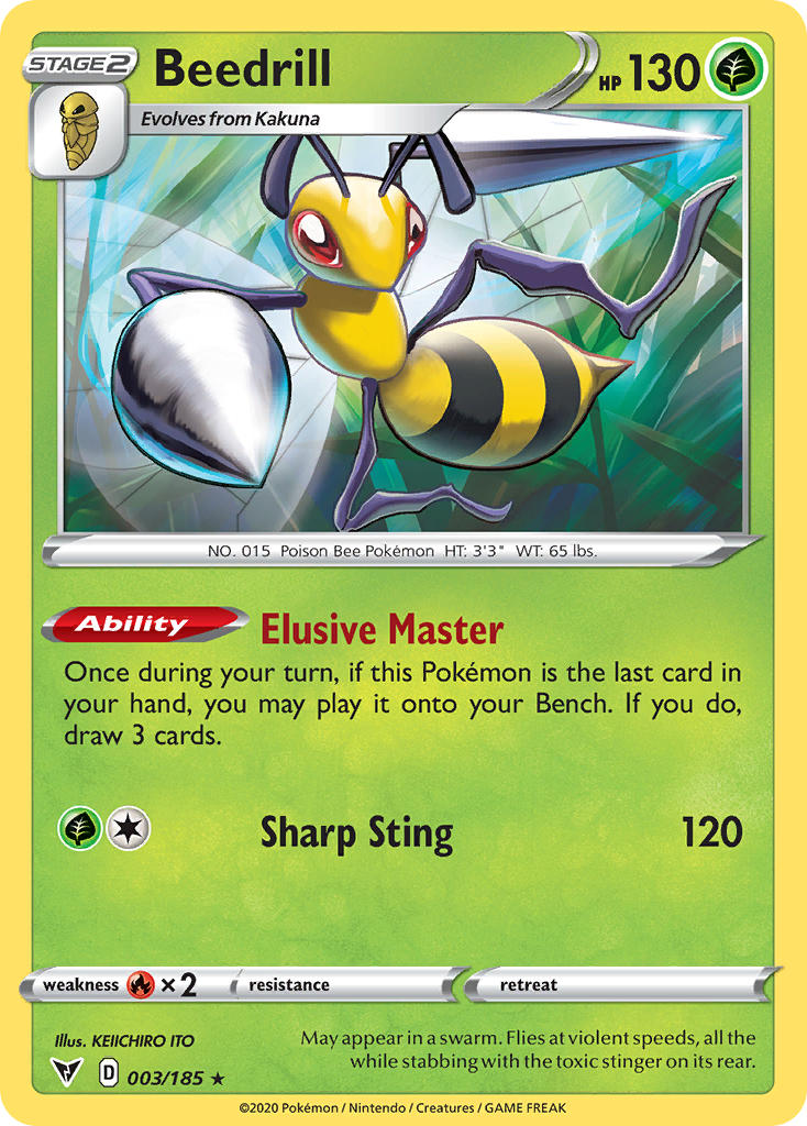 Beedrill 003/185 Non-Holo Rare - MissingNo.