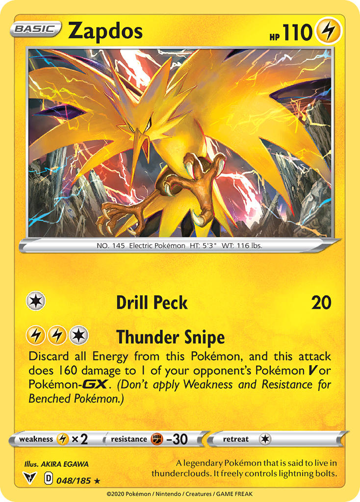 Zapdos 048/185 Reverse Rare - MissingNo.