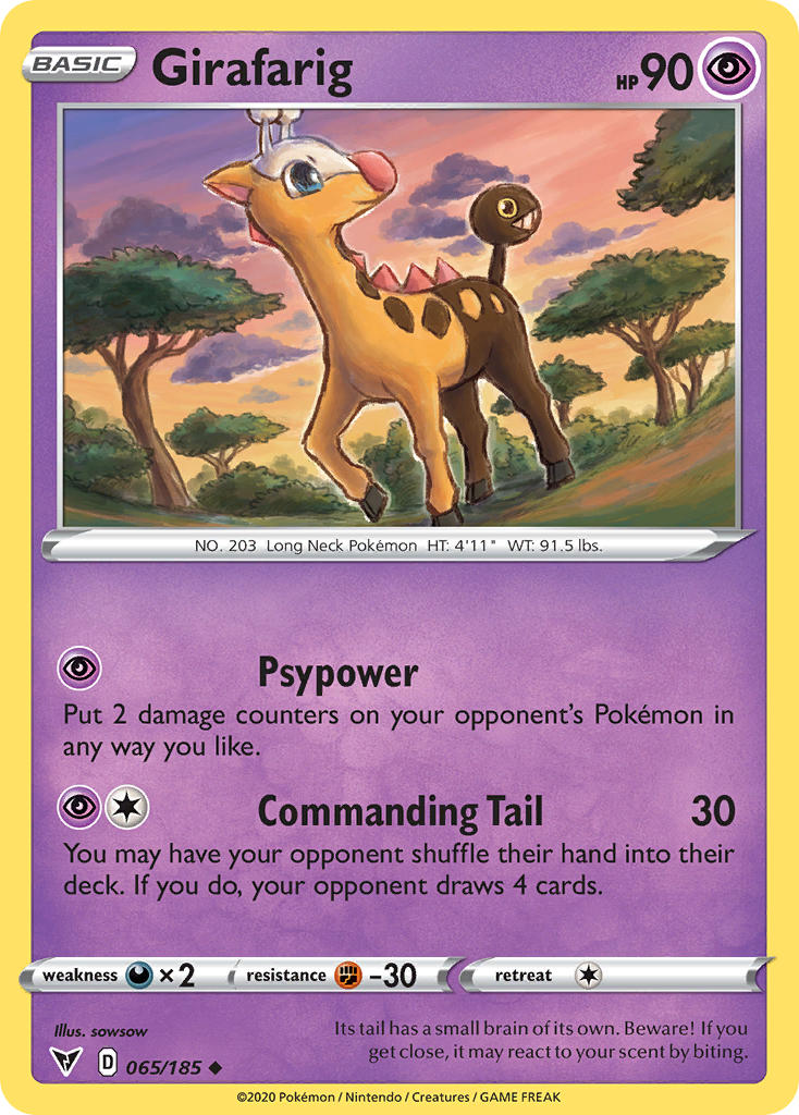Girafarig 065/185 Reverse Uncommon - MissingNo.