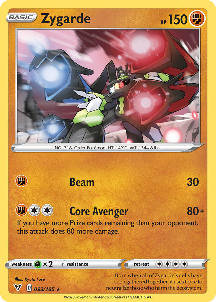 Zygarde 93/185 Holo Rare