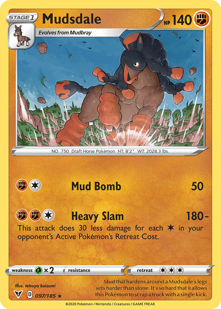 Mudsdale 97/185 Non-Holo Rare