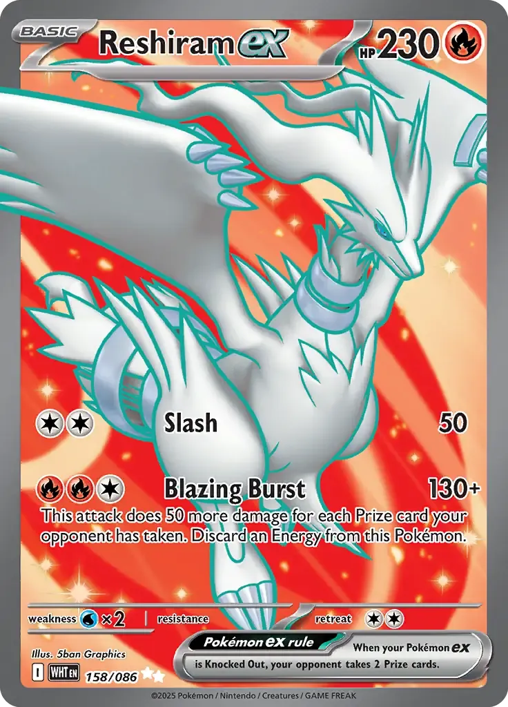 Reshiram ex 158/86 Ultra Rare ex