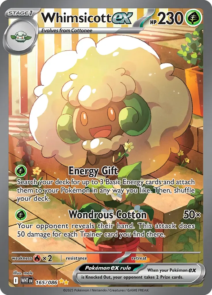 Whimsicott ex 165/86 Special Illustration Rare ex