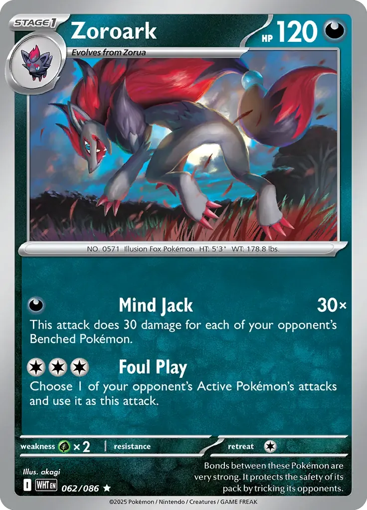 Zoroark 62/86 Holo Rare