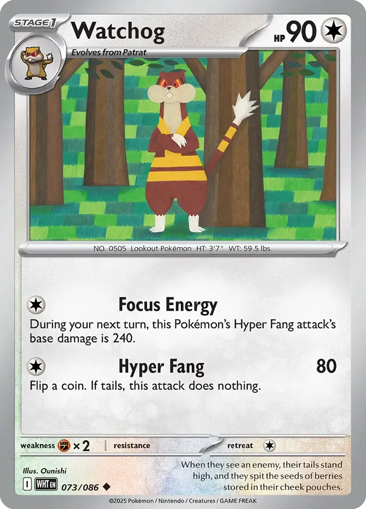 Watchog 73/86 Poké Ball Holo Uncommon