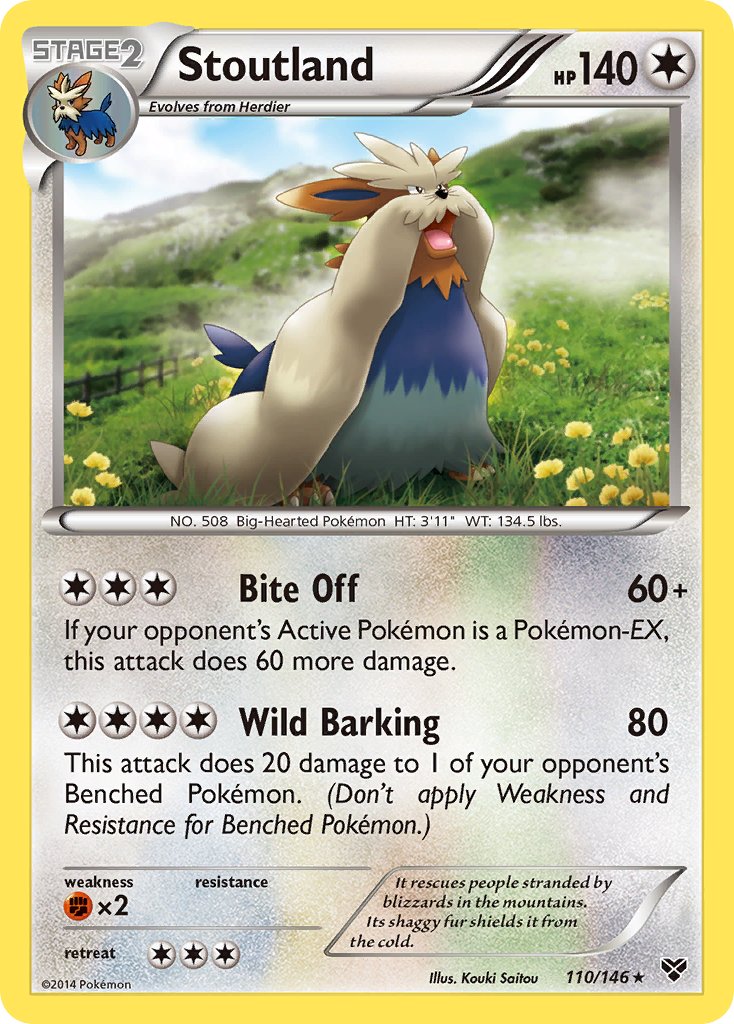 Stoutland 110/146 Non-Holo Rare - MissingNo.