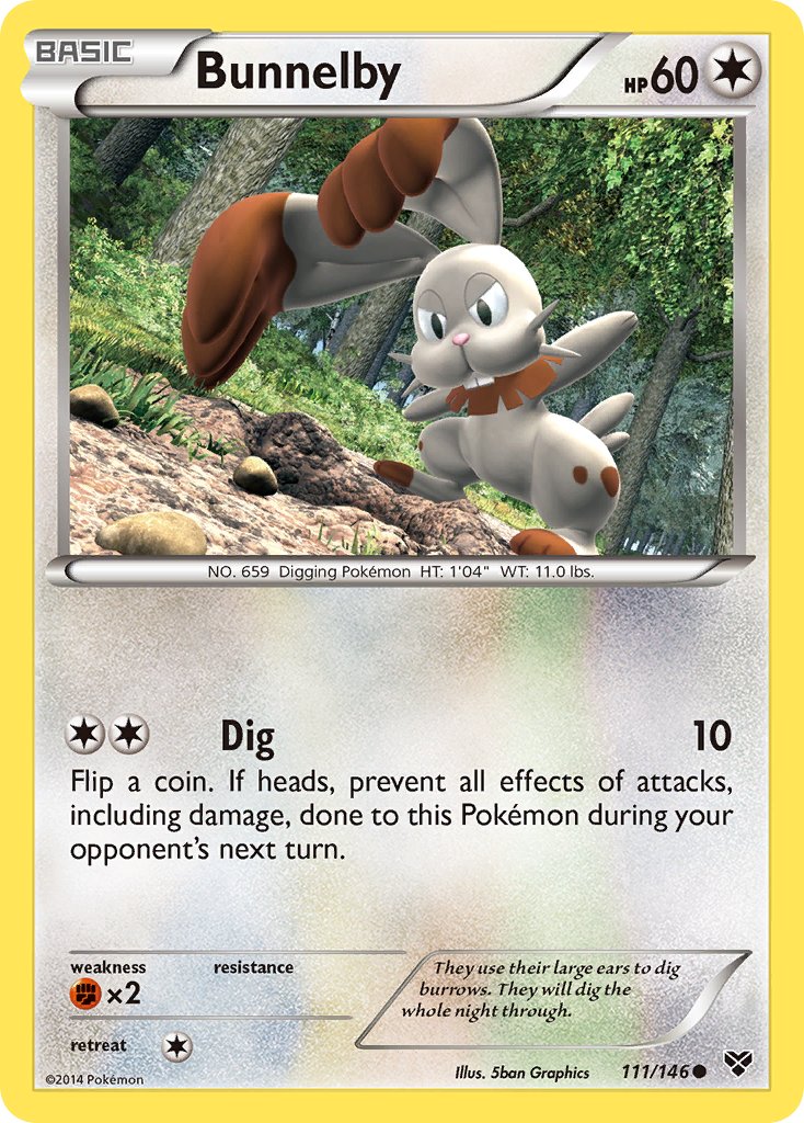 Bunnelby 111/146 Reverse Common - MissingNo.