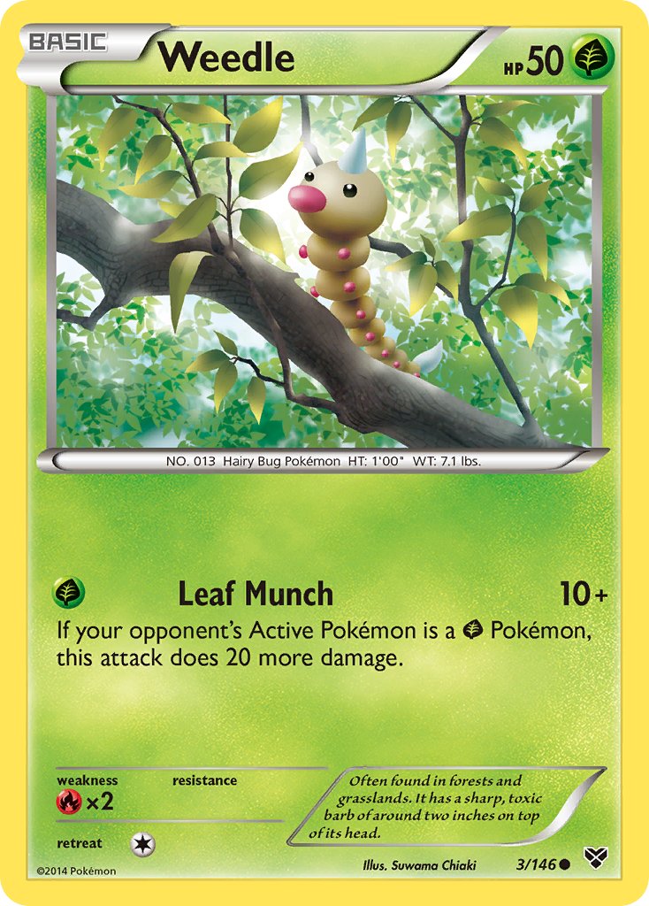 Weedle 3/146 Reverse Common - MissingNo.