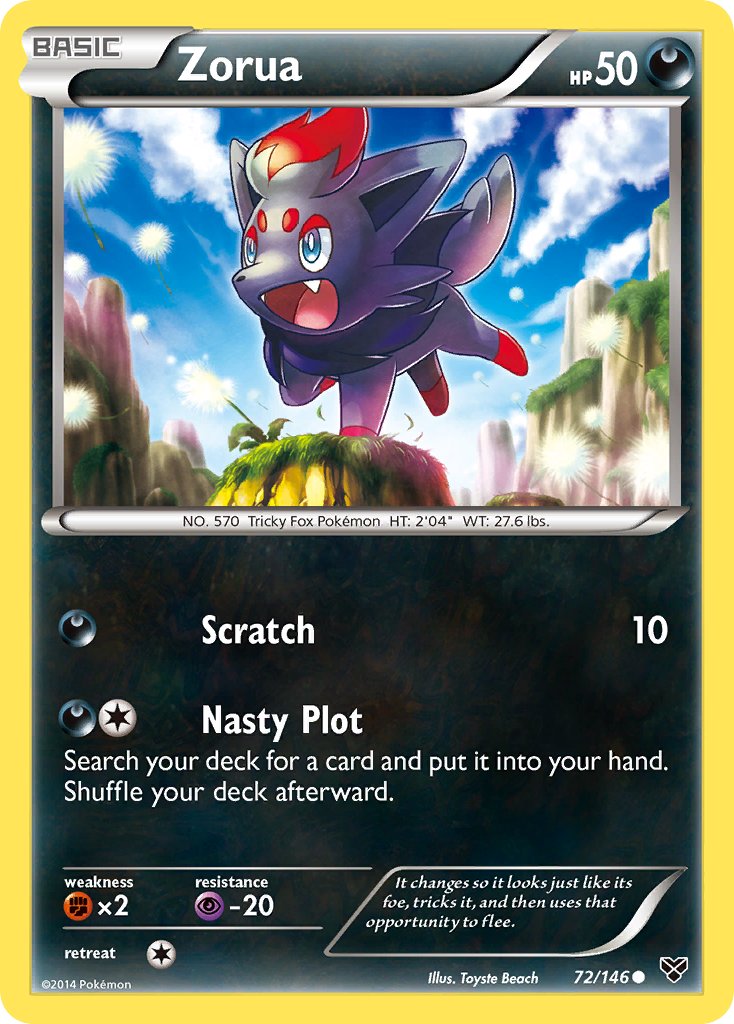 Zorua 72/146 Reverse Common - MissingNo.