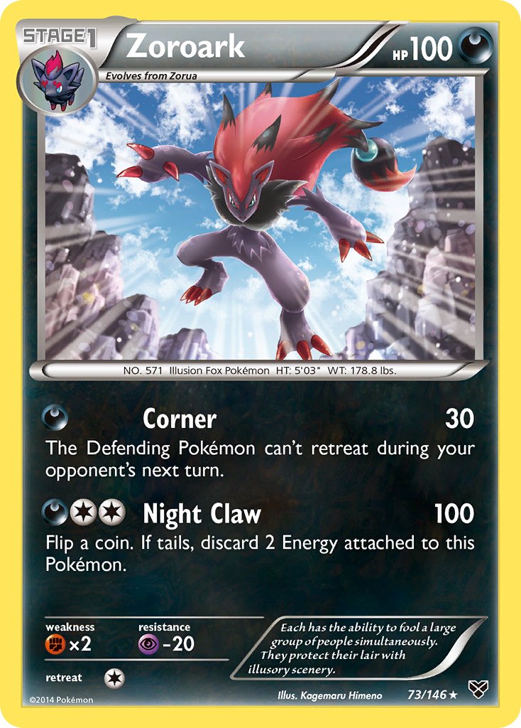 Zoroark 73/146 Reverse Rare - MissingNo.