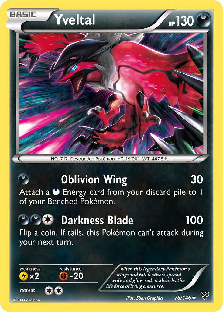 Yveltal 78/146 Non-Holo Rare - MissingNo.