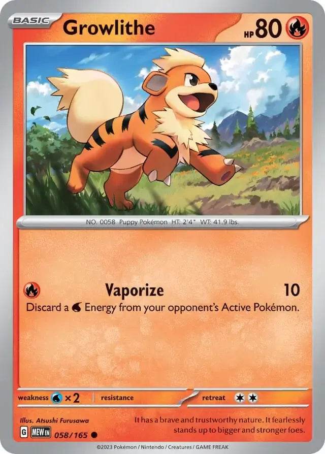 Growlithe 58/165 Common - MissingNo.