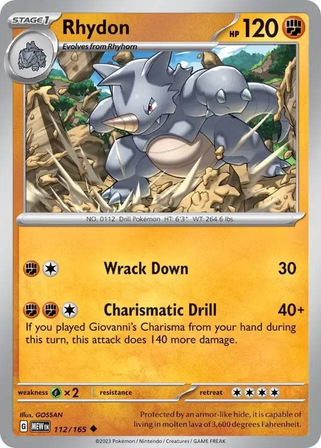 Rhydon 112/165 Uncommon - MissingNo.