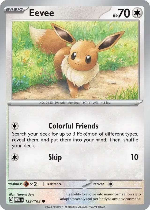 Eevee 133/165 Common - MissingNo.