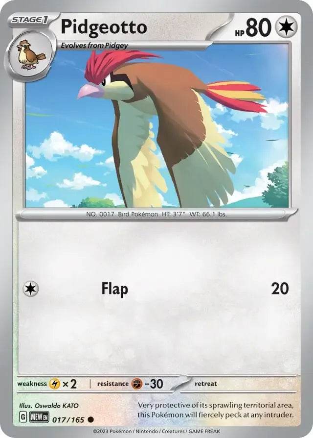 Pidgeotto 17/165 Common - MissingNo.