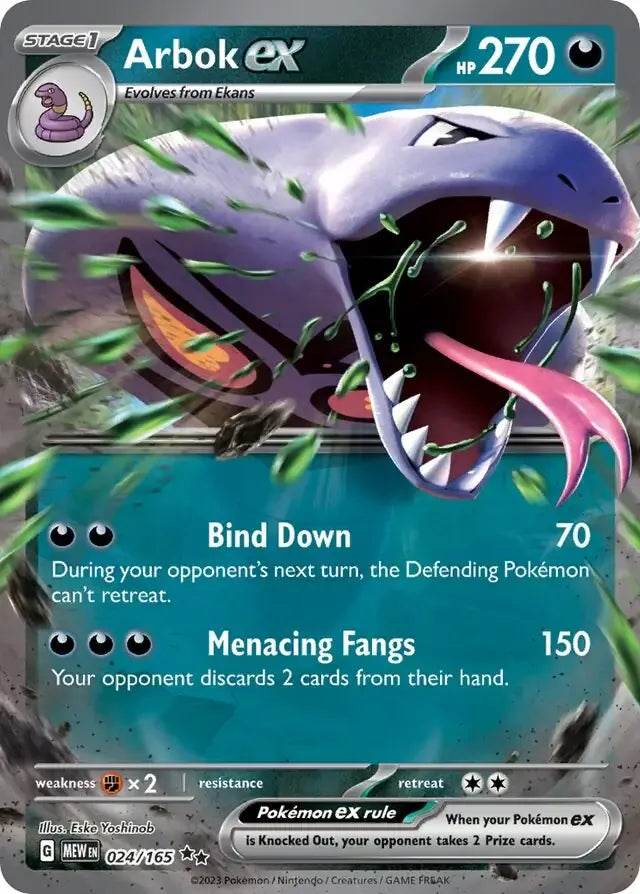 Arbok ex 24/165 Double Rare ex - MissingNo.