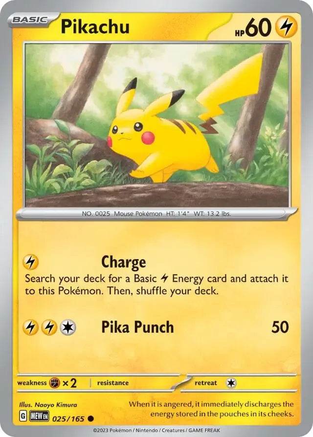 Pikachu 25/165 Common - MissingNo.