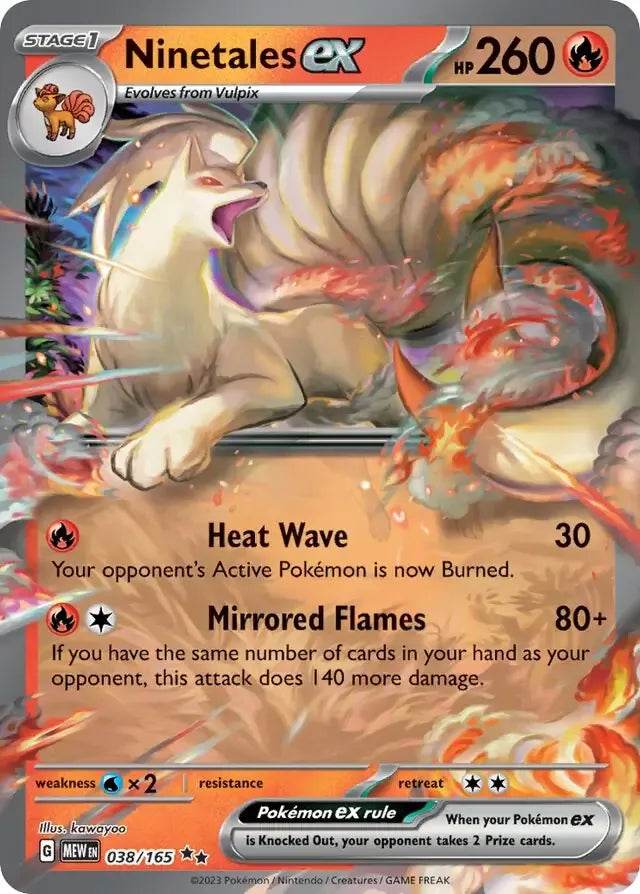 Ninetales ex 38/165 Double Rare ex - MissingNo.