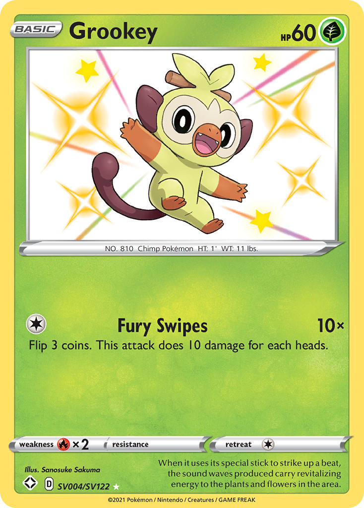 Grookey SV004/SV122 Holo Rare