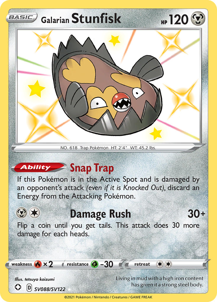 Galarian Stunfisk SV088/SV122 Holo Rare