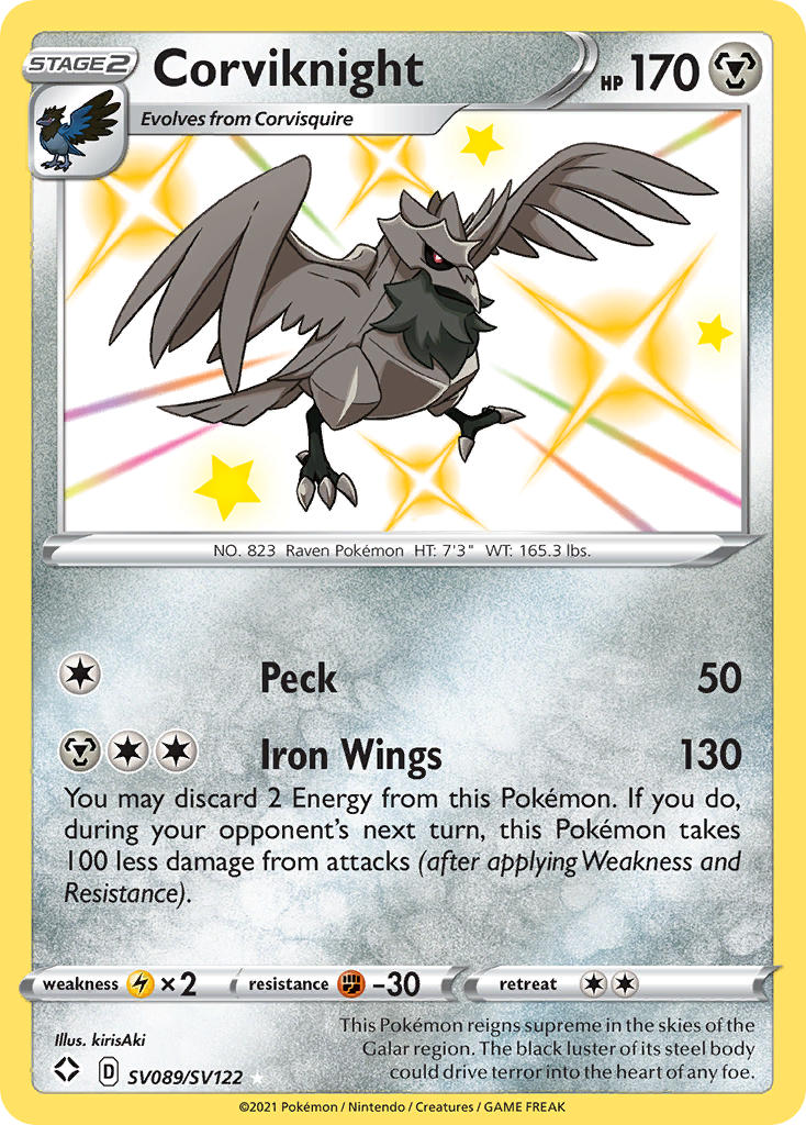 Corviknight SV089/SV122 Holo Rare