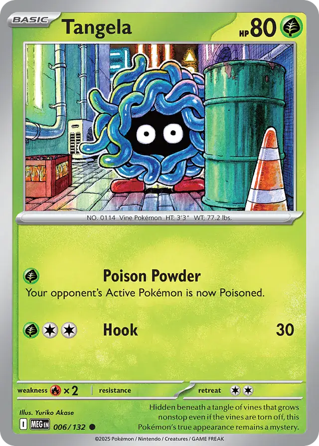 Tangela #006 Mega Evolution Pokémon TCG Card – Base