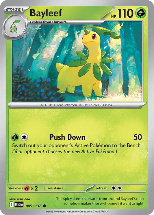 Bayleef #009 Mega Evolution Pokémon TCG Card – Base