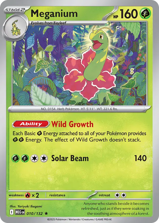Meganium #010 Mega Evolution Pokémon TCG Card – Base