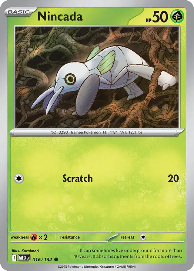 Nincada #016 Mega Evolution Pokémon TCG Card – Base