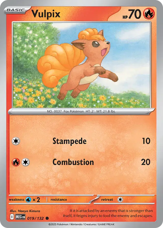 Vulpix #019 Mega Evolution Pokémon TCG Card – Base