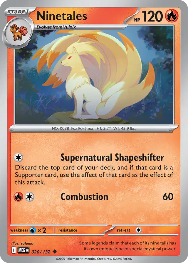 Ninetales #020 Mega Evolution Pokémon TCG Card – Base