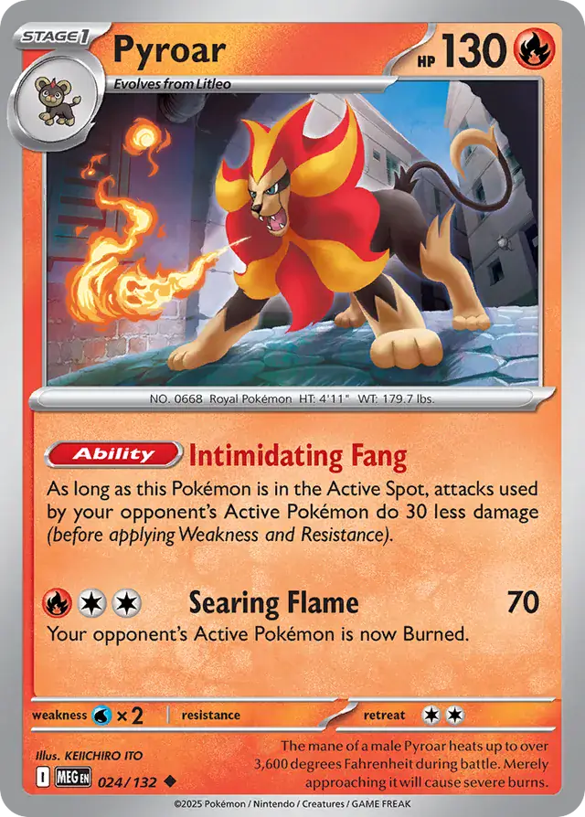 Pyroar #024 Mega Evolution Pokémon TCG Card – Base