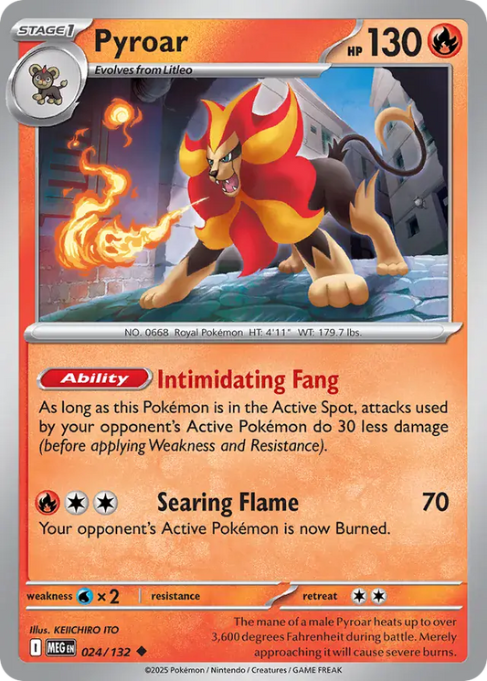 Pyroar #024 Mega Evolution Pokémon TCG Card – Base