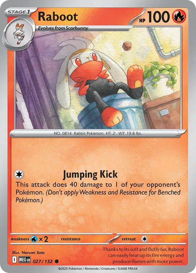 Raboot #027 Mega Evolution Pokémon TCG Card – Base