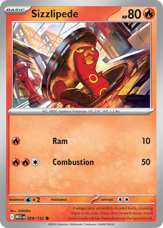 Sizzlipede #029 Mega Evolution Pokémon TCG Card – Base