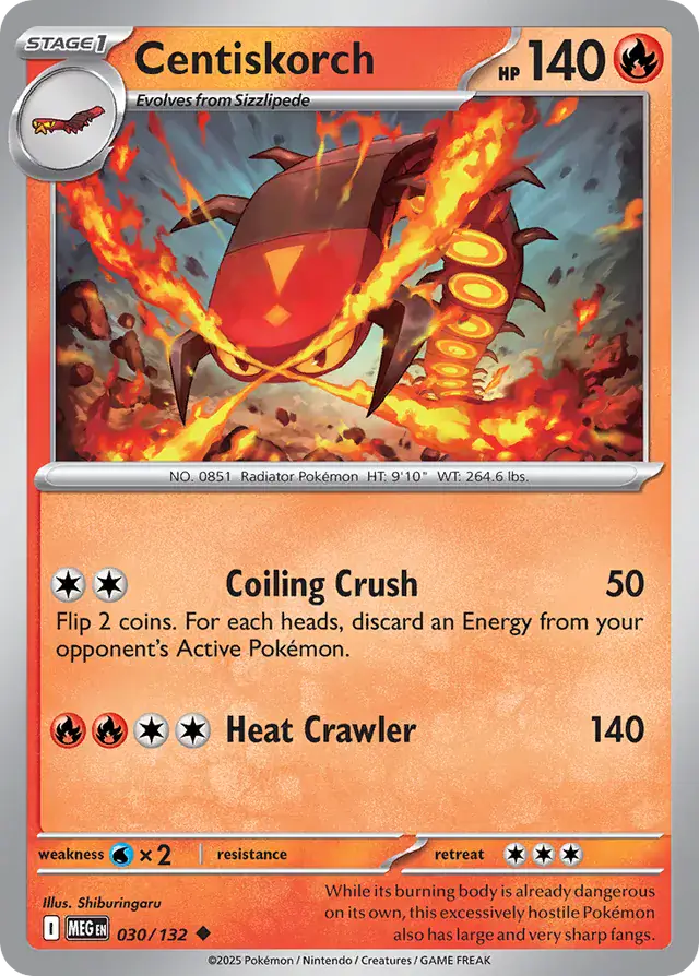 Centiskorch #030 Mega Evolution Pokémon TCG Card – Base