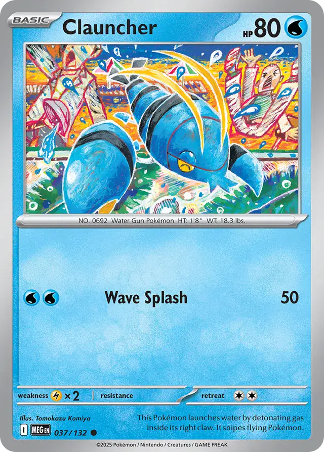 Clauncher #037 Mega Evolution Pokémon TCG Card – Base