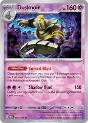 Dusknoir 37/131 Master Ball Holo Rare