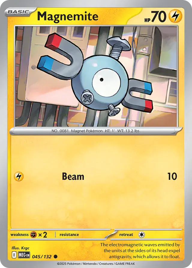 Magnemite #045 Mega Evolution Pokémon TCG Card – Base