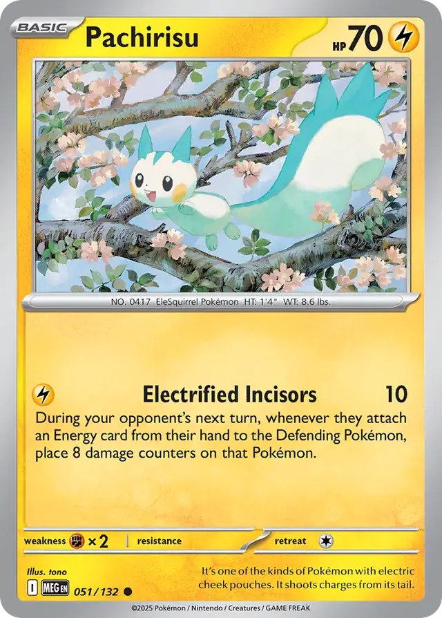 Pachirisu #051 Mega Evolution Pokémon TCG Card – Base