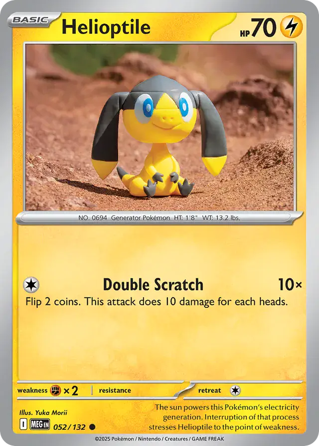 Helioptile #052 Mega Evolution Pokémon TCG Card – Base