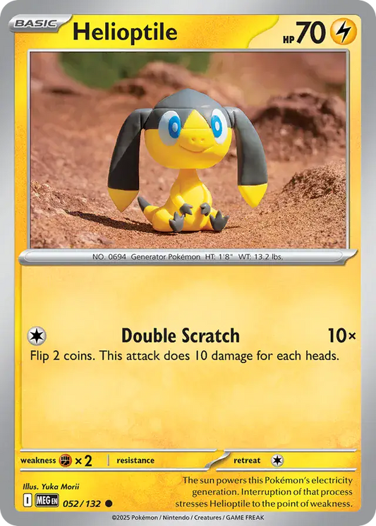 Helioptile #052 Mega Evolution Pokémon TCG Card – Base