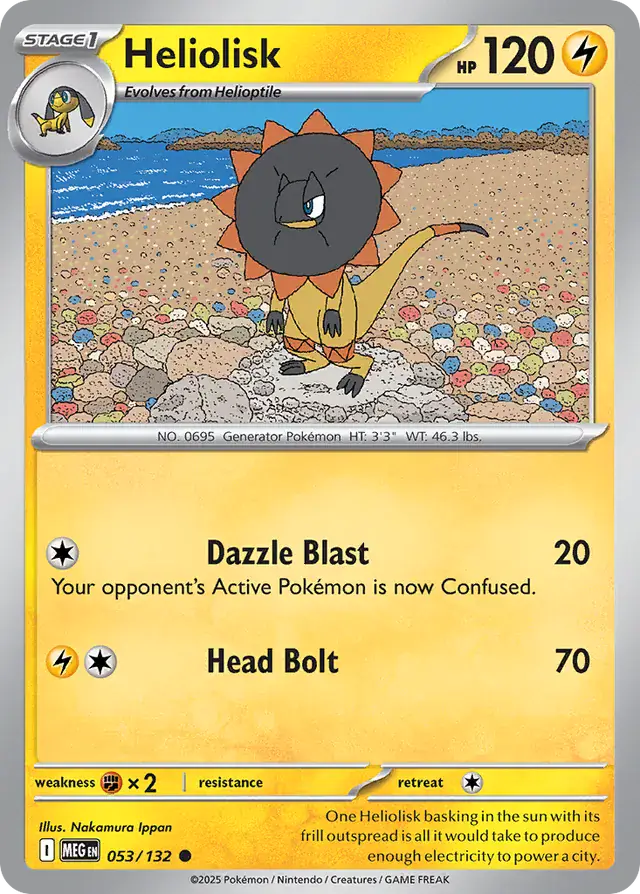 Heliolisk #053 Mega Evolution Pokémon TCG Card – Base