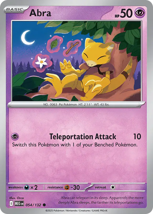 Abra #054 Mega Evolution Pokémon TCG Card – Base