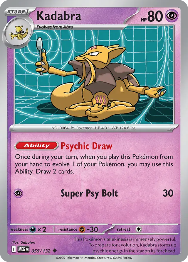 Kadabra #055 Mega Evolution Pokémon TCG Card – Base