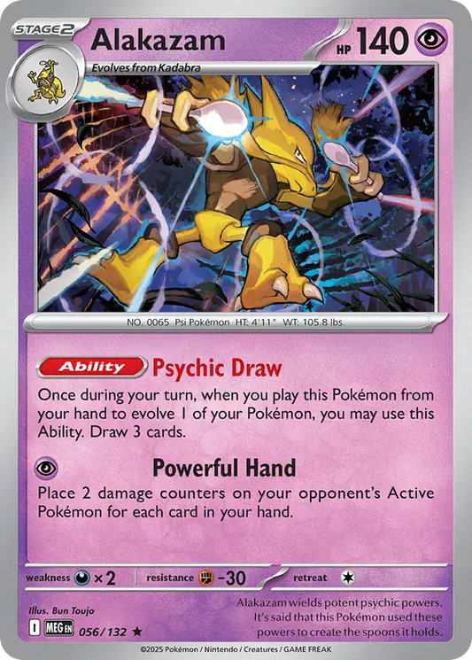 Alakazam #056 Mega Evolution Pokémon TCG Card – Base