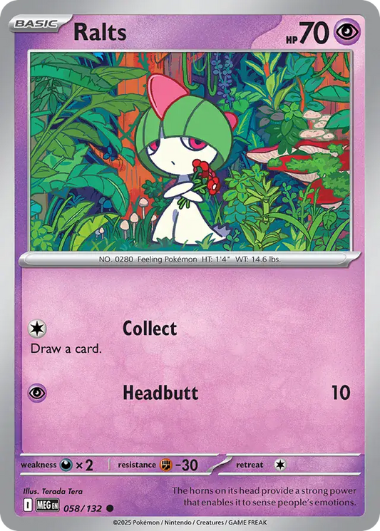 Ralts #058 Mega Evolution Pokémon TCG Card – Base