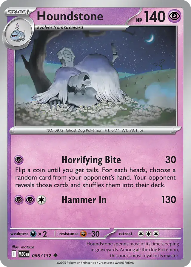 Houndstone #066 Mega Evolution Pokémon TCG Card – Base