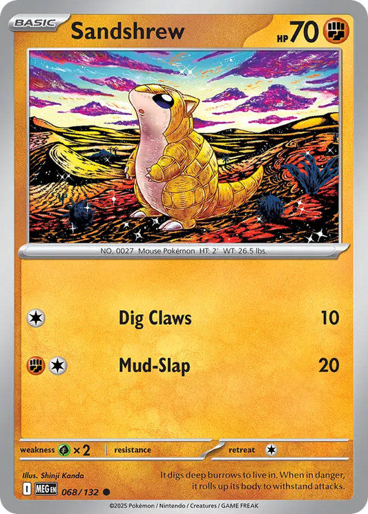 Sandshrew #068 Mega Evolution Pokémon TCG Card – Base