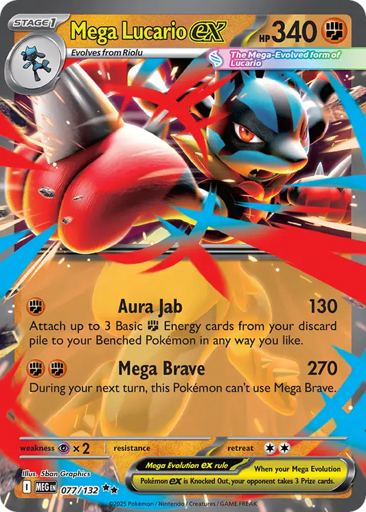 Mega Lucario #077 Mega Evolution Pokémon TCG Card – Mega Evolution